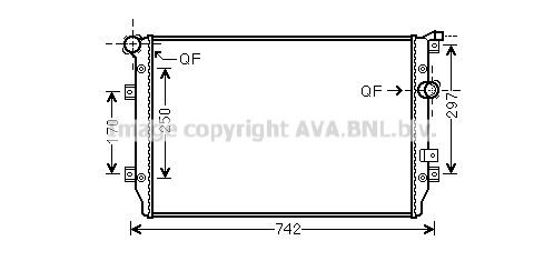 AVA QUALITY COOLING Радиатор, охлаждение двигателя VW2287